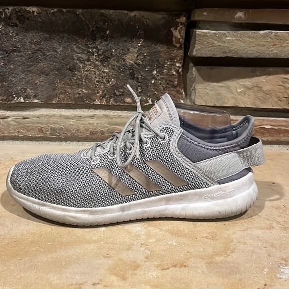 Adidas Cloudfoam QT Flex Grey Running Shoes - Picture 2 of 10